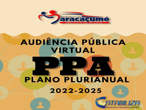 Audiência Pública Virtual para elaboração do Plano Plurianual - PPA 2022/2025
